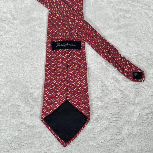 Brooks Brothers Makers Men Tie Silk Made in USA Printed in Italy W 3 7/8 L 59.5 - Picture 4 of 9
